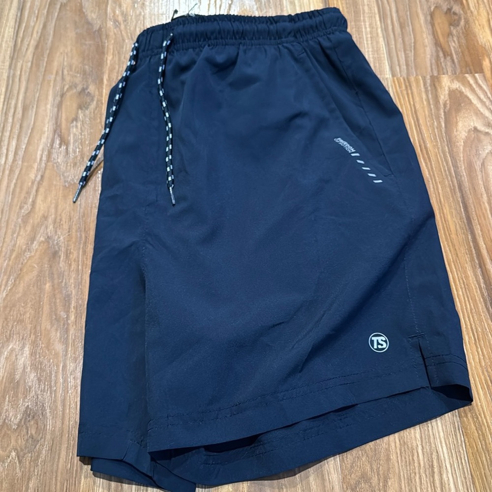TS men’s boys shorts light weight medium dri tech navy blue